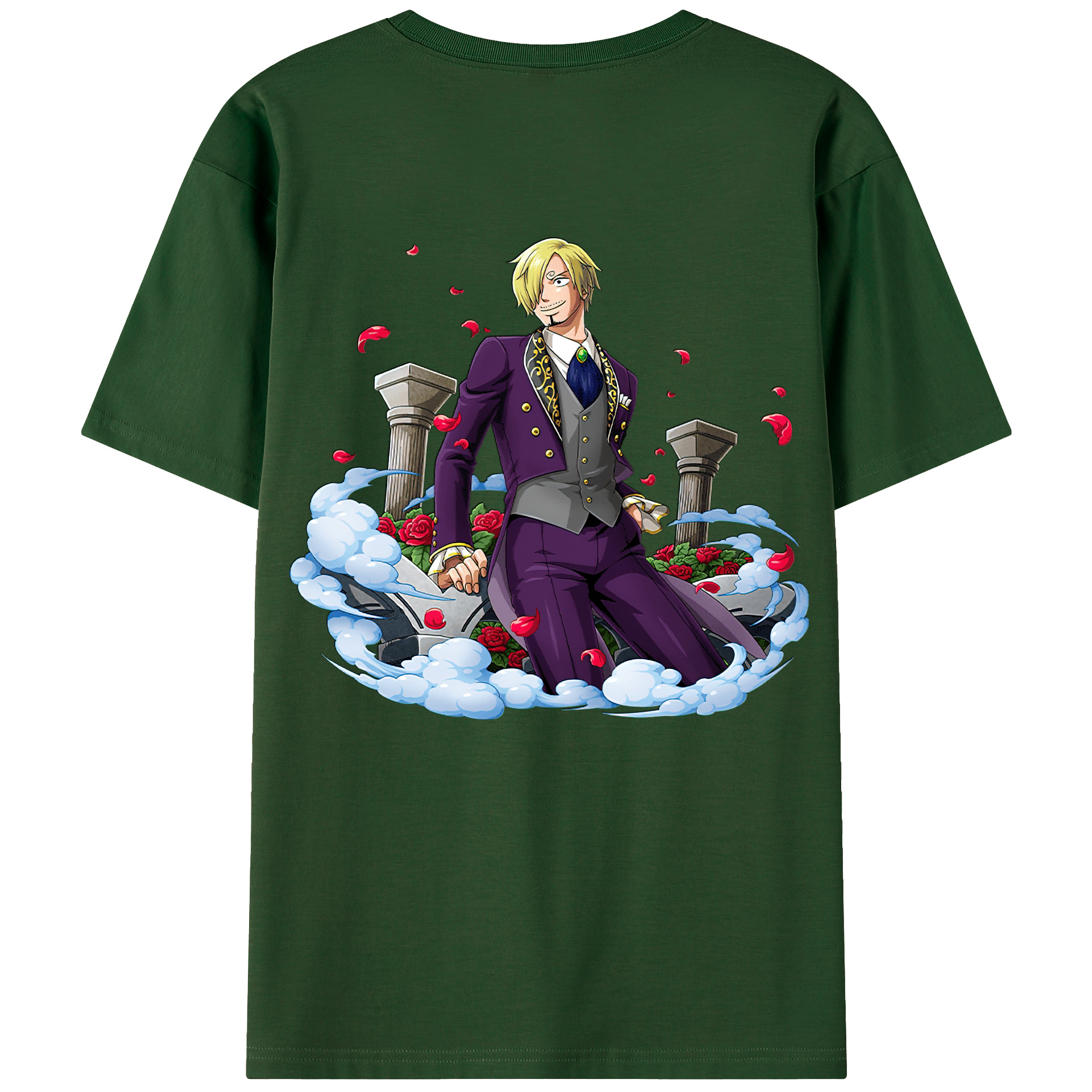 ワンピース サンジ ONE PIECE Sanji 綿100％半袖Tシャツ（背面プリント）